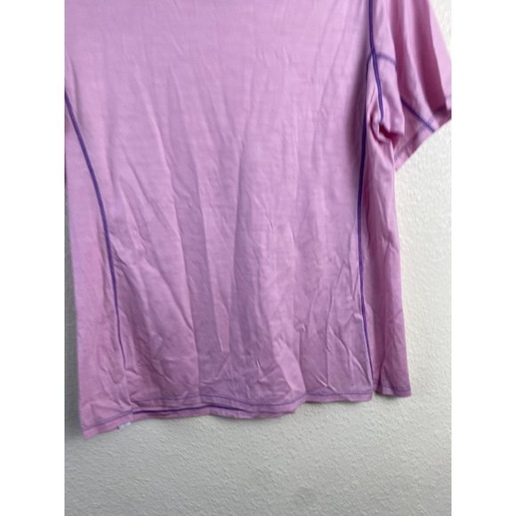 Wilss Merino Wool Womens Baselayer Top size XL Pink Short Sleeves V-Neck Outdoor - Picture 11 of 12